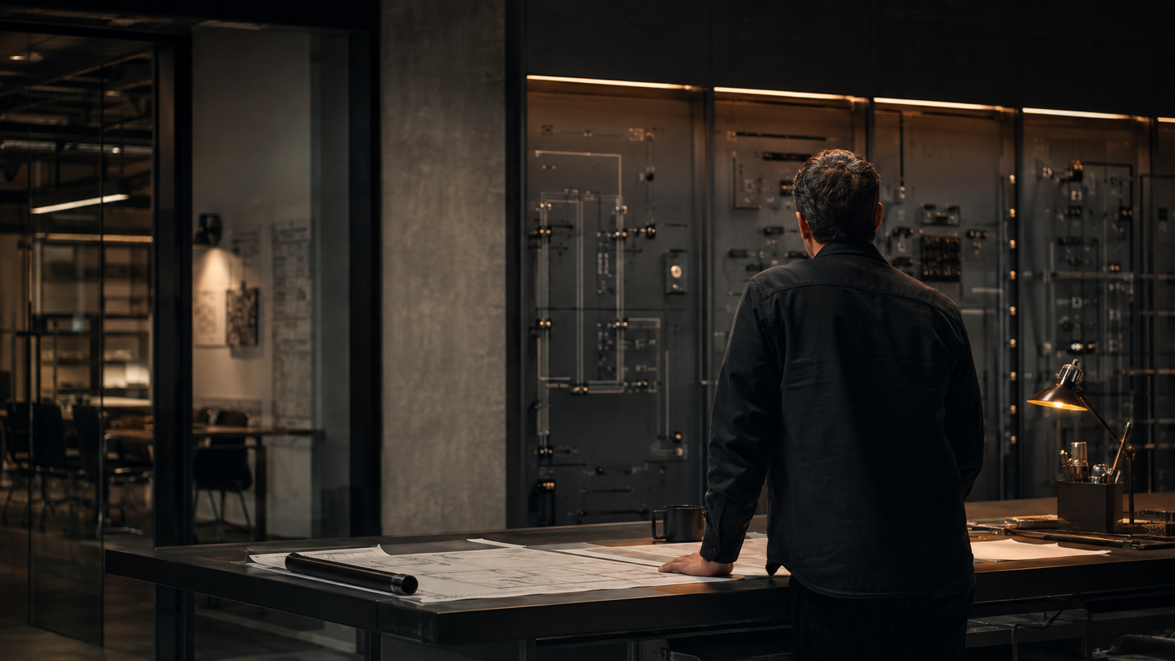 Operator working within a structured technical environment